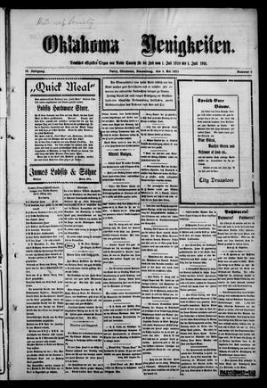 Oklahoma Neuigkeiten. (Perry, Okla.), Vol. 10, No. 2, Ed. 1 Thursday, May 4, 1911