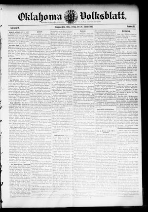 Oklahoma Volksblatt. (Oklahoma City, Okla.), Vol. 10, No. 45, Ed. 1 Friday, January 29, 1904