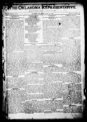 Primary view of object titled 'The Oklahoma Representative. (Guthrie, Okla.), Vol. 3, No. 31, Ed. 1 Thursday, June 14, 1894'.