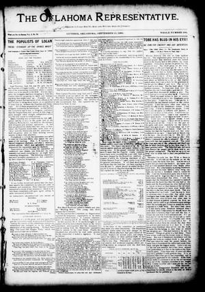 Primary view of object titled 'The Oklahoma Representative. (Guthrie, Okla.), Vol. 3, No. 44, Ed. 1 Thursday, September 13, 1894'.
