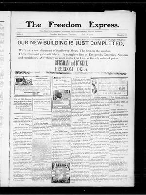 The Freedom Express. (Freedom, Okla.), Vol. 3, No. 43, Ed. 1 Thursday, February 4, 1909