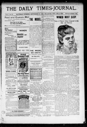 The Daily Times-Journal. (Oklahoma City, Okla. Terr.), Vol. 7, No. 79, Ed. 1 Saturday, September 21, 1895