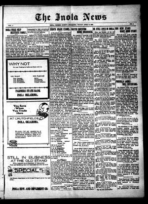 The Inola News (Inola, Okla.), Vol. 3, No. 2, Ed. 1 Friday, April 13, 1923