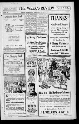 The Week's Review (Apache, Okla.), Vol. 20, No. 18, Ed. 1 Friday, December 24, 1920
