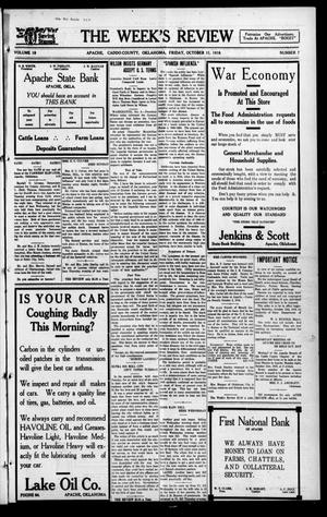 The Week's Review (Apache, Okla.), Vol. 18, No. 7, Ed. 1 Friday, October 11, 1918
