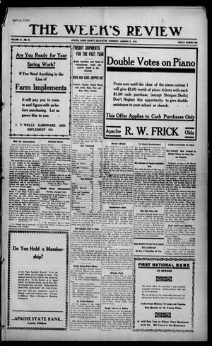 The Week's Review (Apache, Okla.), Vol. 13, No. 19, Ed. 1 Thursday, January 8, 1914