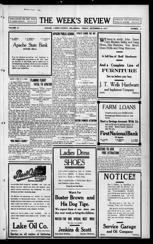 The Week's Review (Apache, Okla.), Vol. 17, No. 3, Ed. 1 Friday, September 14, 1917