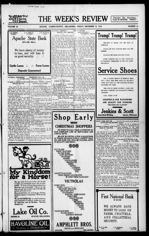 The Week's Review (Apache, Okla.), Vol. 18, No. 16, Ed. 1 Friday, December 13, 1918