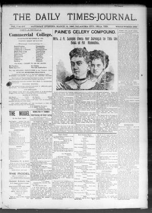 Primary view of object titled 'The Daily Times-Journal. (Oklahoma City, Okla. Terr.), Vol. 7, No. 227, Ed. 1 Saturday, March 14, 1896'.