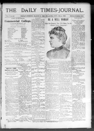 Primary view of object titled 'The Daily Times-Journal. (Oklahoma City, Okla. Terr.), Vol. 7, No. 232, Ed. 1 Friday, March 20, 1896'.