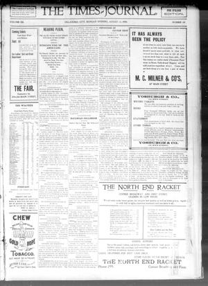 The Daily Times-Journal. (Oklahoma City, Okla. Terr.), Vol. 12, No. 82, Ed. 1 Monday, August 13, 1900