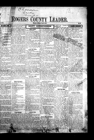Primary view of object titled 'Rogers County Leader. (Claremore, Okla.), Vol. 1, No. 64, Ed. 1 Friday, May 26, 1911'.
