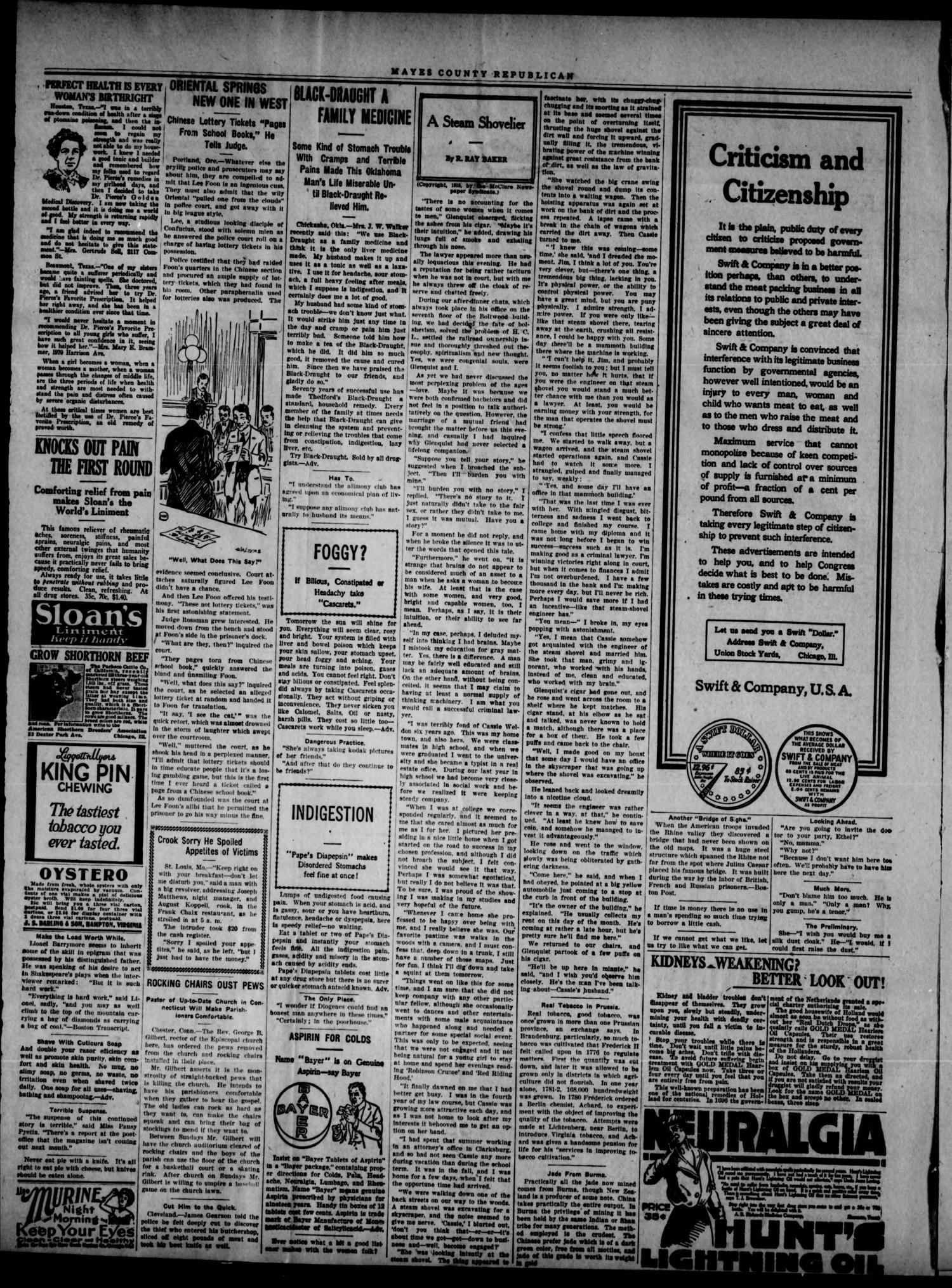 Mayes County Republican. (Pryor, Okla.), Vol. 12, No. 42, Ed. 1 Thursday, December 11, 1919
                                                
                                                    [Sequence #]: 2 of 10
                                                