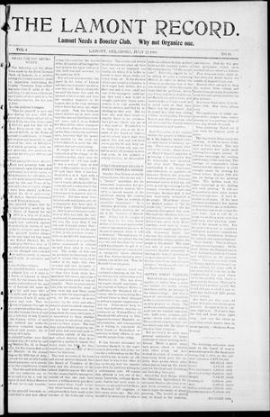 The Lamont Record. (Lamont, Okla.), Vol. 4, No. 16, Ed. 1 Thursday, July 22, 1909