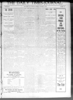 Primary view of object titled 'The Daily Times-Journal. (Oklahoma City, Okla. Terr.), Vol. 12, No. 165, Ed. 1 Monday, November 19, 1900'.