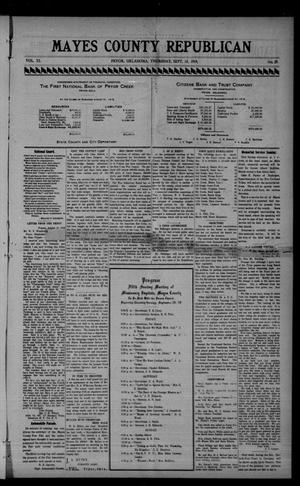 Mayes County Republican (Pryor, Okla.), Vol. 11, No. 29, Ed. 1 Thursday, September 12, 1918