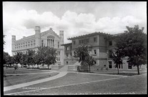 Monnet Hall and Carnegie Building  at the University of Oklahoma in Norman, Oklahoma