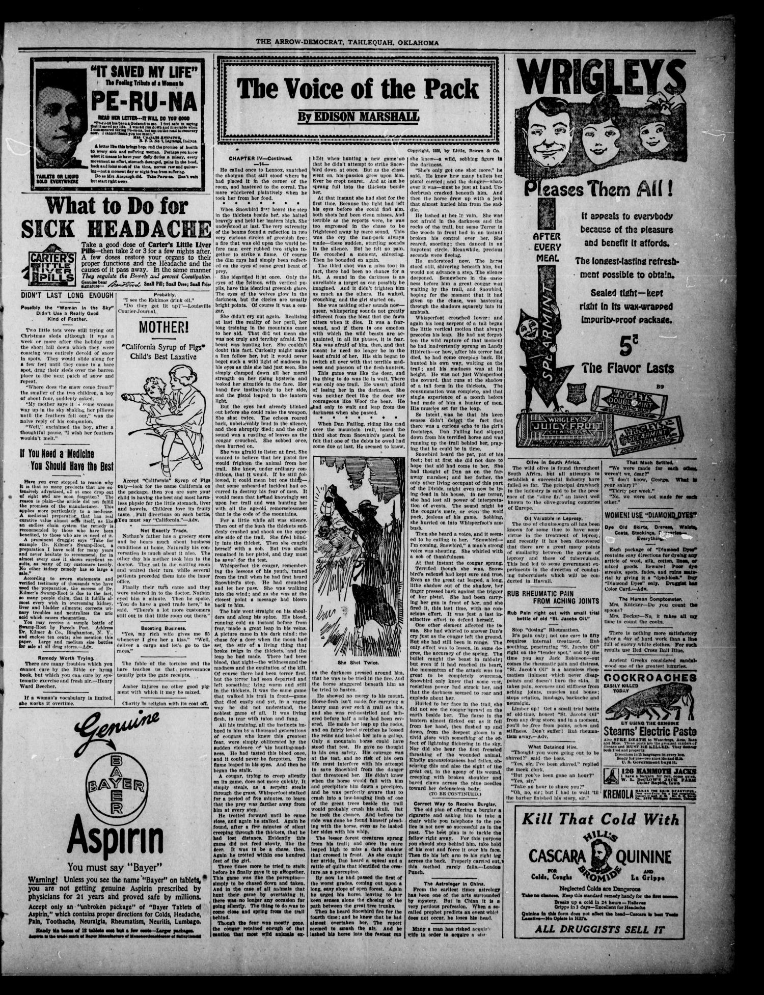 The Arrow-Democrat (Tahlequah, Okla.), Vol. 38, No. 16, Ed. 1 Friday, April 8, 1921
                                                
                                                    [Sequence #]: 3 of 8
                                                