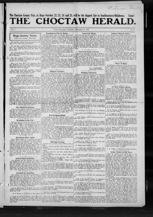 The Choctaw Herald. (Hugo, Okla.), Vol. 7, No. 20, Ed. 1 Thursday, September 12, 1912