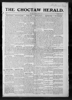Primary view of object titled 'The Choctaw Herald. (Hugo, Okla.), Vol. 7, No. 45, Ed. 1 Thursday, March 13, 1913'.