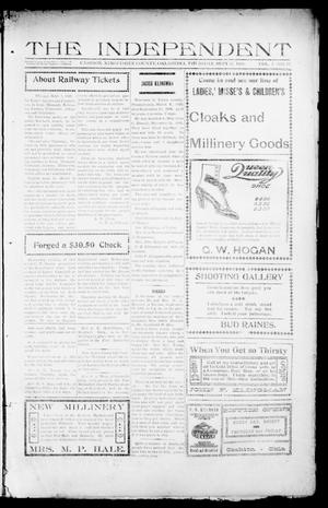 Primary view of object titled 'The Independent (Cashion, Okla.), Vol. 1, No. 19, Ed. 1 Thursday, September 17, 1908'.