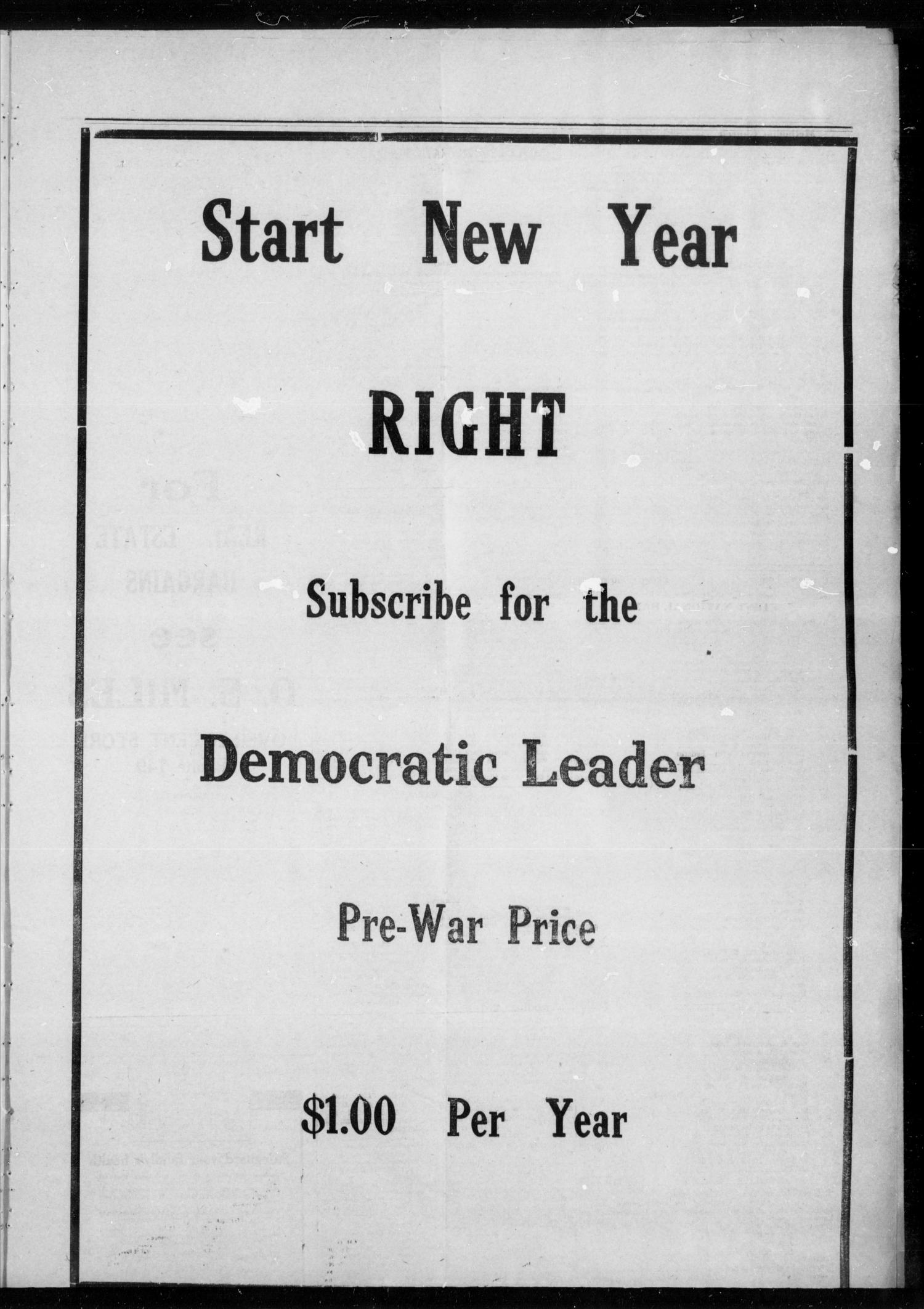 Democratic Leader (Tahlequah, Okla.), Vol. 1, No. 34, Ed. 1 Thursday, January 12, 1922
                                                
                                                    [Sequence #]: 3 of 4
                                                
