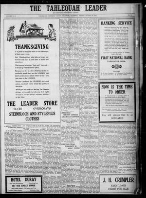 Primary view of object titled 'The Tahlequah Leader (Tahlequah, Okla.), Vol. 2, No. 26, Ed. 1 Thursday, November 30, 1922'.