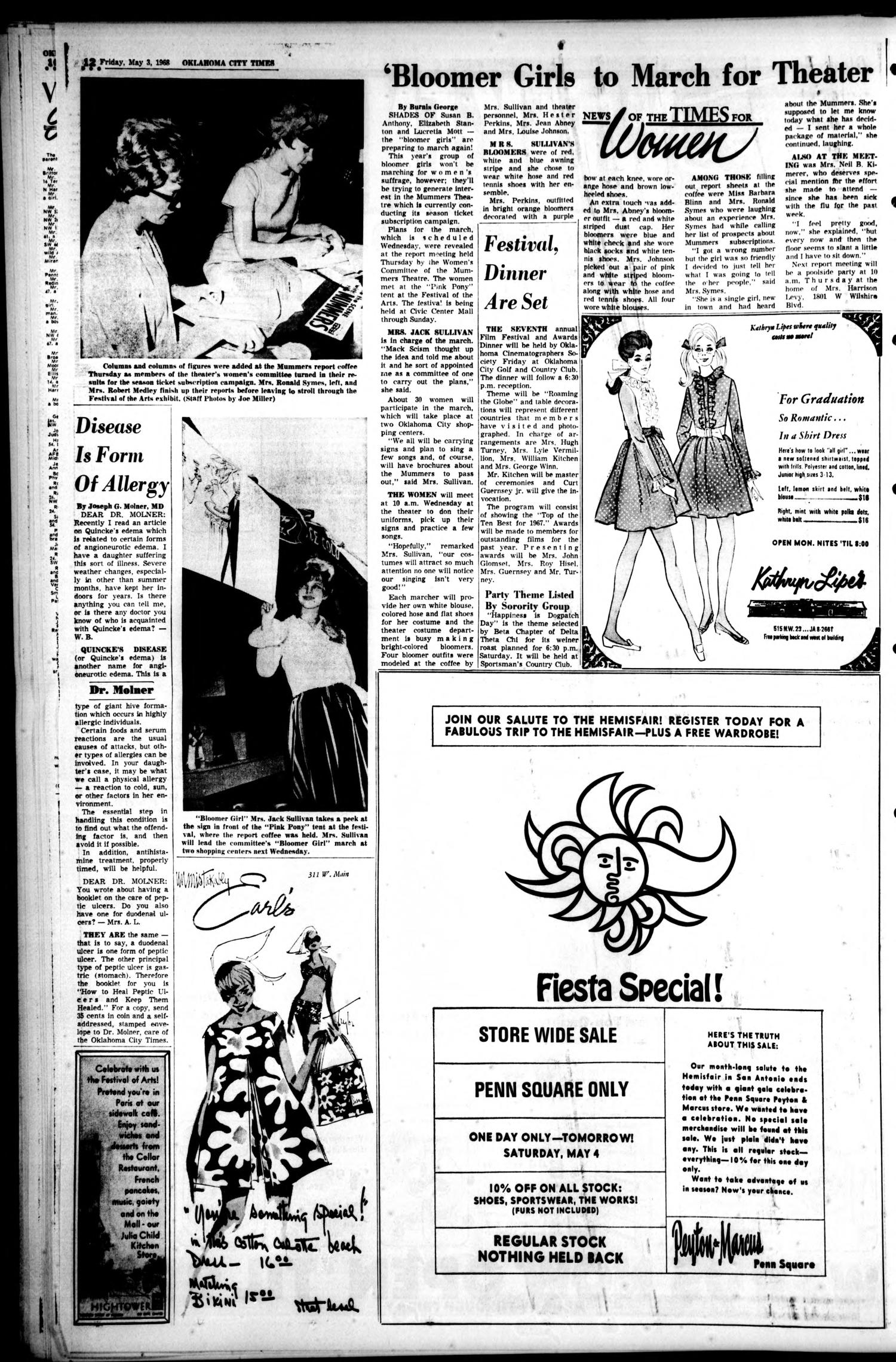 Oklahoma City Times (Oklahoma City, Okla.), Vol. 79, No. 64, Ed. 1 Friday, May 3, 1968
                                                
                                                    [Sequence #]: 12 of 44
                                                