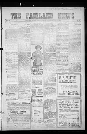 The Fairland News (Fairland, Okla.), Vol. 5, No. 32, Ed. 1 Friday, October 25, 1912