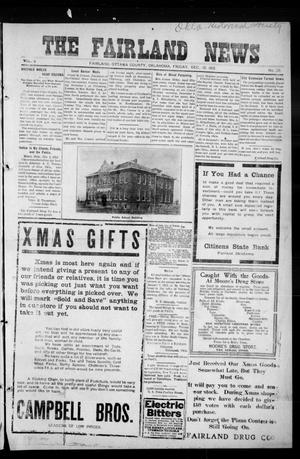 The Fairland News (Fairland, Okla.), Vol. 5, No. 39, Ed. 1 Friday, December 13, 1912