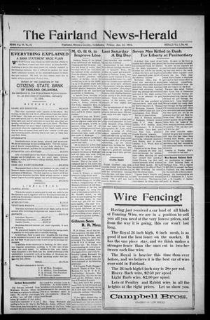 Primary view of object titled 'The Fairland News--Herald. (Fairland, Okla.), Vol. 6, No. 45, Ed. 1 Friday, January 23, 1914'.