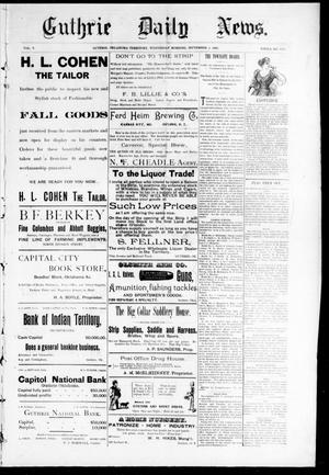 Guthrie Daily News. (Guthrie, Okla. Terr.), Vol. 5, No. 1276, Ed. 1 Wednesday, September 6, 1893