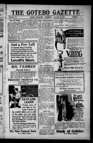 The Gotebo Gazette (Gotebo, Okla.), Vol. 19, No. 24, Ed. 1 Thursday, January 29, 1920
