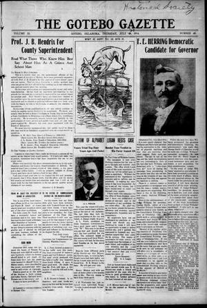 The Gotebo Gazette (Gotebo, Okla.), Vol. 13, No. 49, Ed. 1 Thursday, July 30, 1914