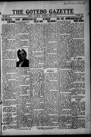 Primary view of object titled 'The Gotebo Gazette (Gotebo, Okla.), Vol. 13, No. 25, Ed. 1 Wednesday, February 5, 1913'.