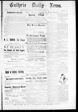 Guthrie Daily News. (Guthrie, Okla. Terr.), Vol. 5, No. 1315, Ed. 1 Saturday, October 21, 1893