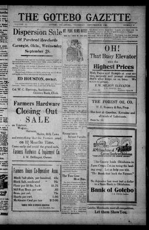 The Gotebo Gazette (Gotebo, Okla.), Vol. 21, No. 6, Ed. 1 Thursday, September 22, 1921