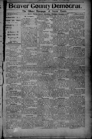 Beaver County Democrat. (Beaver, Okla.), Vol. 4, No. 23, Ed. 1 Thursday, November 4, 1909