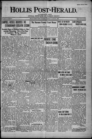 Hollis Post-Herald. And Harmon County Tribune (Hollis, Okla.), Vol. 20, No. 50, Ed. 1 Thursday, October 25, 1923