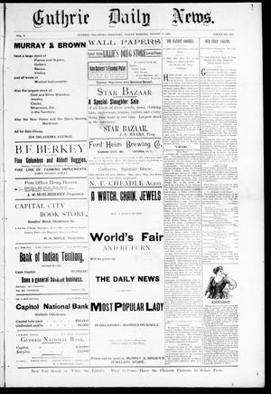 Guthrie Daily News. (Guthrie, Okla. Terr.), Vol. 5, No. 1260, Ed. 1 Friday, August 18, 1893