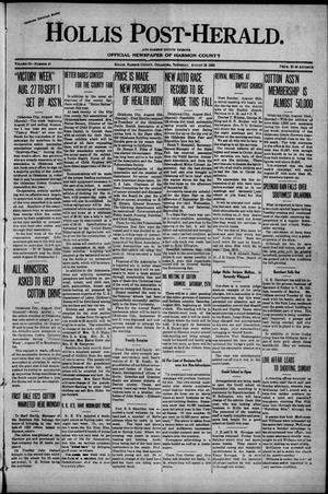 Hollis Post-Herald. And Harmon County Tribune (Hollis, Okla.), Vol. 20, No. 41, Ed. 1 Thursday, August 23, 1923
