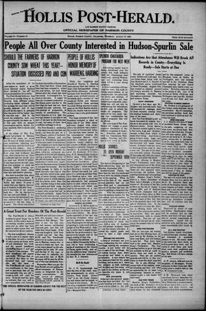 Hollis Post-Herald. And Harmon County Tribune (Hollis, Okla.), Vol. 20, No. 40, Ed. 1 Thursday, August 16, 1923