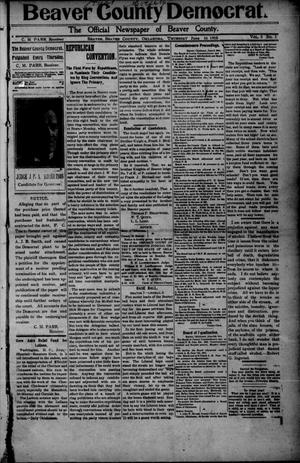 Beaver County Democrat. (Beaver, Okla.), Vol. 5, No. 3, Ed. 1 Thursday, June 16, 1910