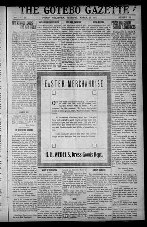 The Gotebo Gazette (Gotebo, Okla.), Vol. 14, No. 32, Ed. 1 Thursday, March 25, 1915