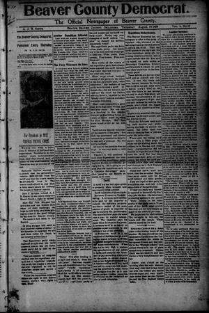 Beaver County Democrat. (Beaver, Okla.), Vol. 4, No. 12, Ed. 1 Thursday, August 19, 1909