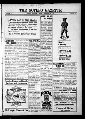 The Gotebo Gazette. (Gotebo, Okla.), Vol. 10, No. 8, Ed. 1 Friday, September 30, 1910