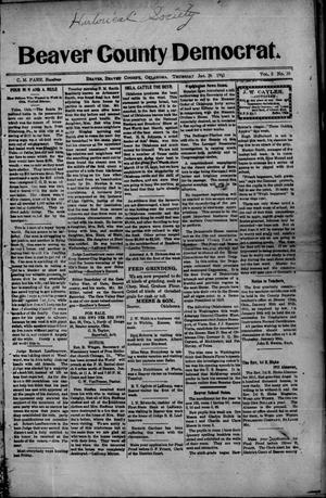 Primary view of object titled 'Beaver County Democrat. (Beaver, Okla.), Vol. 5, No. 35, Ed. 1 Thursday, January 26, 1911'.