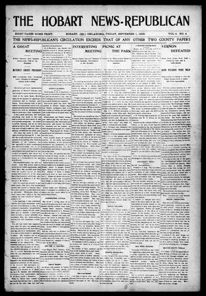 Primary view of object titled 'The Hobart News--Republican (Hobart, Okla.), Vol. 5, No. 4, Ed. 1 Friday, September 1, 1905'.
