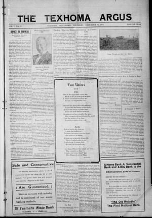 The Texhoma Argus (Texhoma, Okla.), Vol. 7, No. 43, Ed. 1 Thursday, November 19, 1914