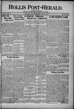 Hollis Post-Herald. And Harmon County Tribune (Hollis, Okla.), Vol. 19, No. 45, Ed. 1 Thursday, September 21, 1922